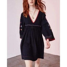 Ulla Johnson Masha Floral Embroidered Silk Tunic Dress – Women’s Size 0