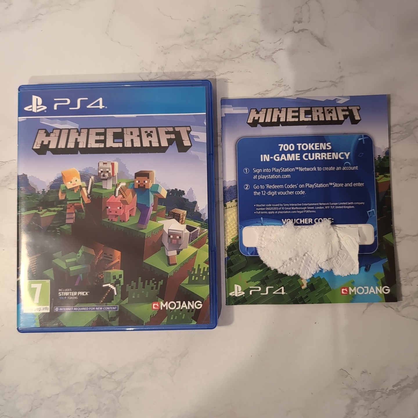 Minecraft Bedrock (Sony PlayStation 4, 2019) PS4 - Very Good Condition