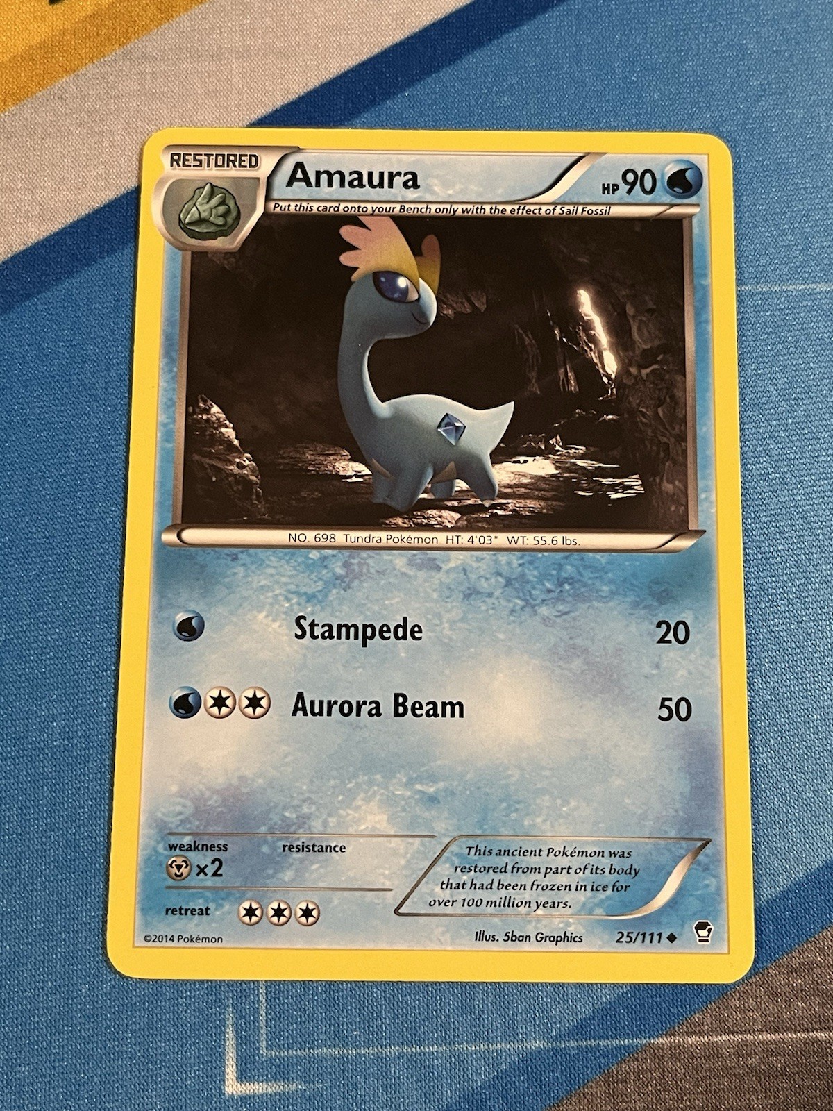 LP Amaura 25/111 Pokemon XY Furious Fists Lightly Played Listing #1