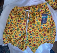 Yellow Swim Trunks Small Rugged Shark Men s Fun Resort Pool Beach Cruise Tropic