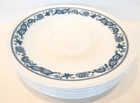 Vintage Corelle 6 1/4" Saucer Plate Pyrex Old Town Blue Onion Pattern Set of 8