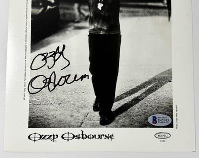Ozzy Osbourne signed Photo 8x10 Black Sabbath Sony promo beckett