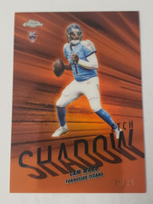 2025 Topps Chrome Football Cam Ward Orange Shadow Etch 5/25