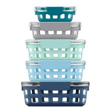Ello Duraglass Meal Prep Containers Set Leak-Proof Glass Food Storage BPA-Free