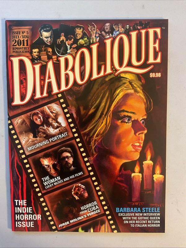 Diabolique #5 July/Aug 2011 Jorge Molina Lucky McKee Barbara Steele Indie Horror