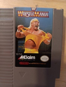 WWF WrestleMania - Gioco Nintendo NES 1989 - solo carrello - TESTATO!
