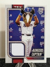 2026 Topps Series 1 Celebration Mascot Relic #MAS-CAP Rangers Captain