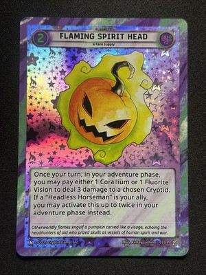 Cryptid Camp TCG Jack-O-Lantern Trails Halloween Box Topper Flaming Spirit Head