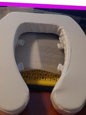 NEW  Padded Toilet Seat Cushion High Density Foam Riser Senior Add 2.5 In White