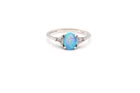 Vintage Avon Sterling Silver 925 Simulated Opal Cubic Zirconia Ring Size 10