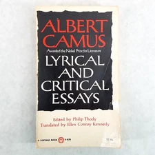LYRICAL AND CRITICAL ESSAYS - Softcover by Nobel Winner ALBERT CAMUS