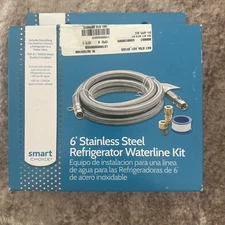 Smart Choice 6' Stainless Steel Refrigerator Waterline Kit 5308815008 5304490728