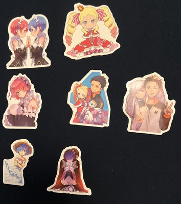 7 Count Re:Zero Anime Sticker Lot