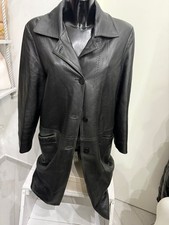 Jacket Coat TEMPOLIBERO Women's Leather Colour Black Size 44 Cod. AM230