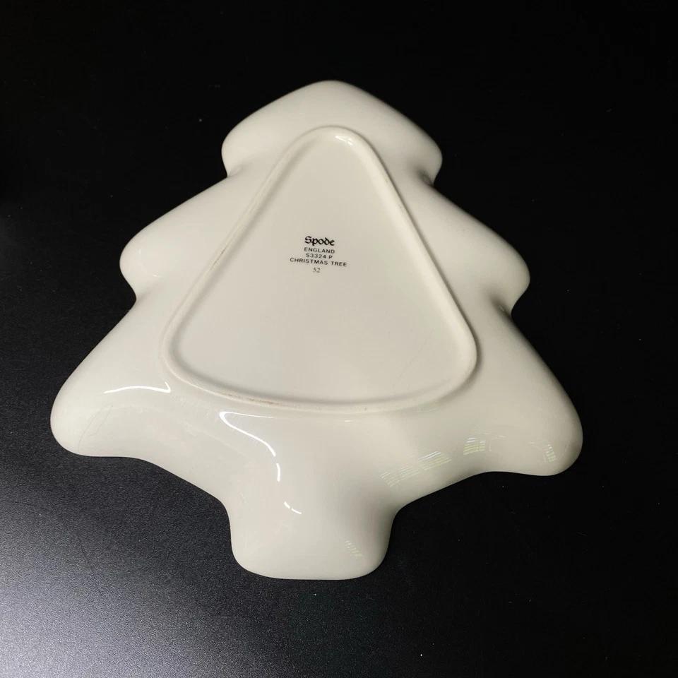 Vintage SPODE Christmas Tree Small Shaped Dish England NEW - Image 3 of 4