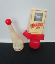 2 - Vtg Plastic Bottle Toppers Pourers Carstairs White Seal & White Horse Scotch