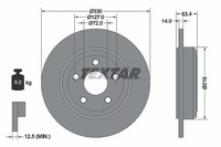 2X Textar Bremsscheibe Hinterachse U.A. FüR Dodge, Jeep