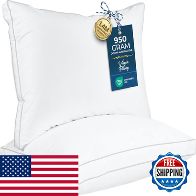 Utopia Bedding Bed Pillows For Sleeping Standard Size White Set Of 2 Soft