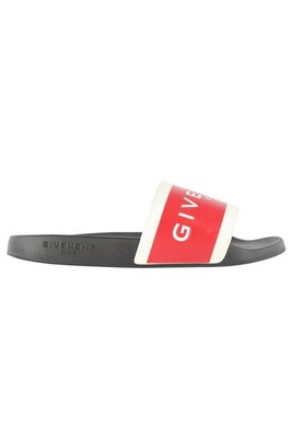 GIVENCHY RED HERREN RUBBER SLIDES EU 43 UK 9 US 10