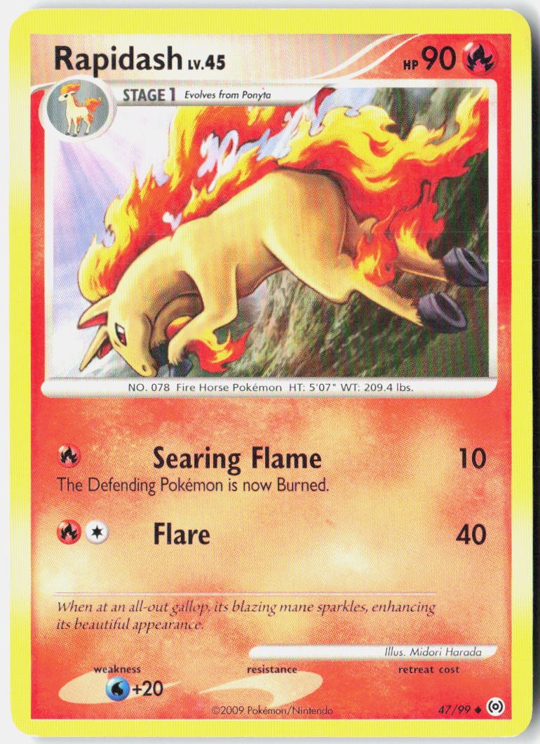 Rapidash (47) Arceus 47/99 Vintage Pokemon Card Normal