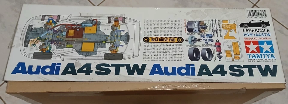 Tamiya 1/10 Audi A4 STW kit 58182 4WD TA03F belt drive rare old vintage new - Image 4 of 4