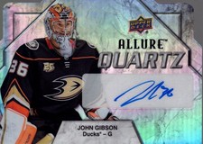 2019-20 Upper Deck Allure Quartz Auto #AQJG John Gibson A - HKY