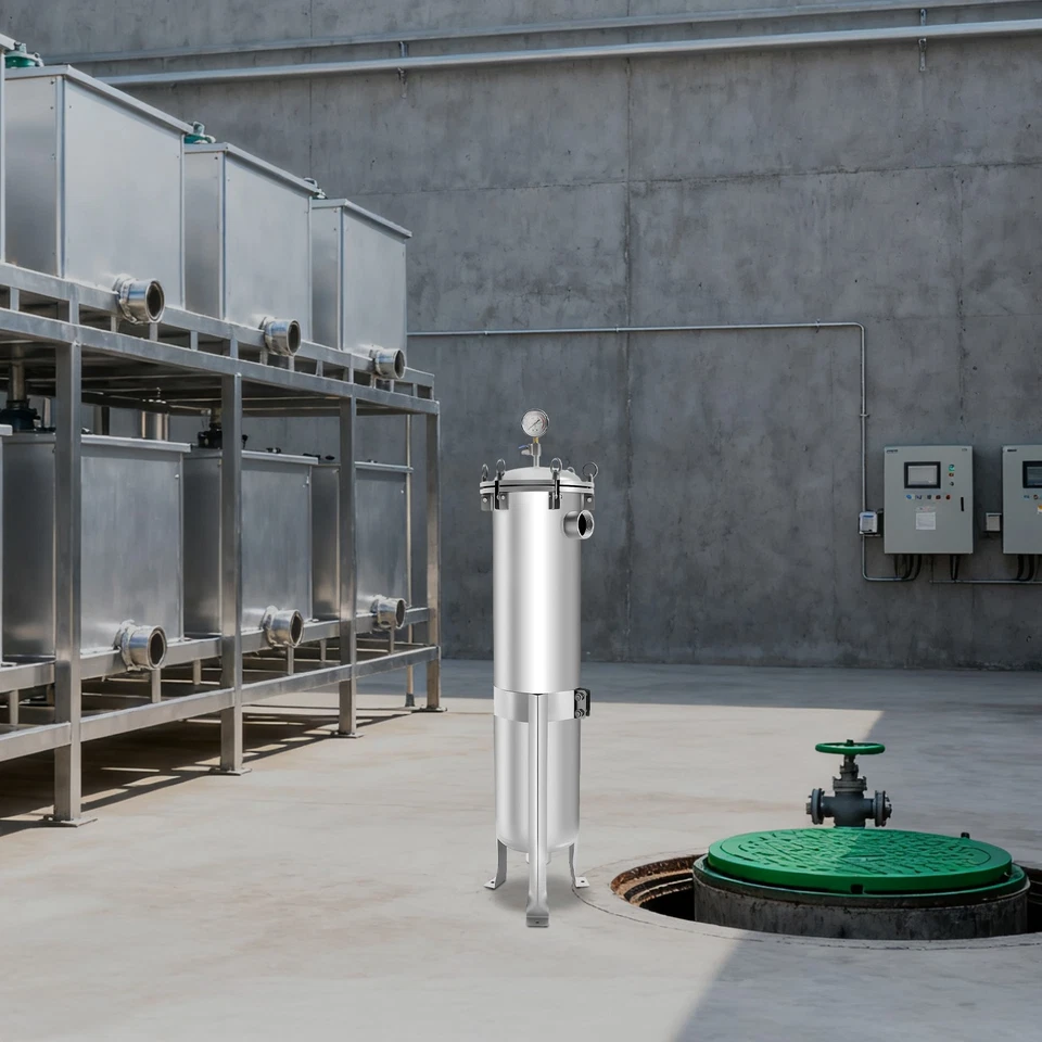 PRM #2 304 SS Bag Filter Housing 2" NPT Inlet Side and Bottom Dual Port Outlet - Image 3 of 4