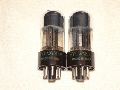 2 x 6SN7gta Sylvania Tubes*Super Strong Pair-7% Matched*1955*Tall Boy*#8