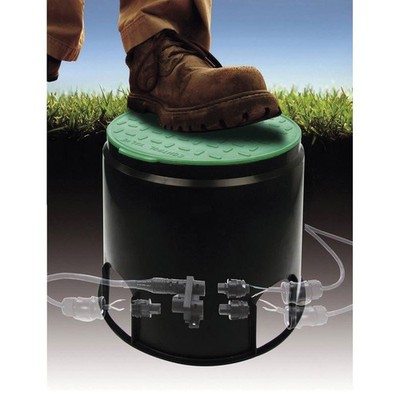 Heitronic 21035 Floor Socket Black/Green Plastic, Exterior, 150 KG Load