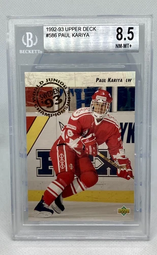 1992-93 Upper Deck World Juniors Championships Paul Kariya BGS 8.5 Rookie RC HOF