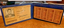 1940 New York Worlds Fair EXHIBITOR IDENTIFICATION CARD ~ Palestine w/Tickets
