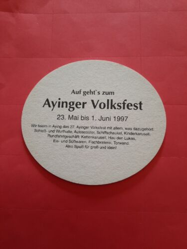 Bierdeckel Aying 1997 - Volksfest  - Ayinger  - Imagen 1 de 2