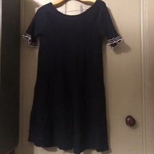 Sezane Dress Navy Small Ribbed Cotton Worn Once