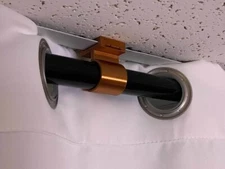 (Black) Drop Ceiling Curtain Rod Holder (4 pack) For Ceiling Panels and Tiles