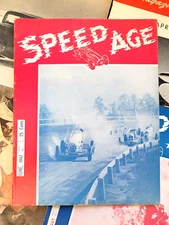 Speed Age Magazine #2 1947 Auto Racing Indy 500 nascar Stunt Cars Motorcycle vtg
