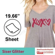 Siser Glitter Iron On Heat Transfer Vinyl 20" x 12" *Message Color Options*