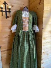 Steel boned stays and Colonial 18th century Outlander Rev War polonaise