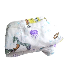 Spongebob Squarepants Vtg 2004 Twin Sheet Set Flat and Fitted Jellyfishing EUC