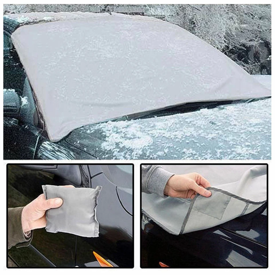 2 X Magnetic Car Windscreen Cover Ice Frost Shield Snow Protector Sun Shade Van - Image 2 of 2