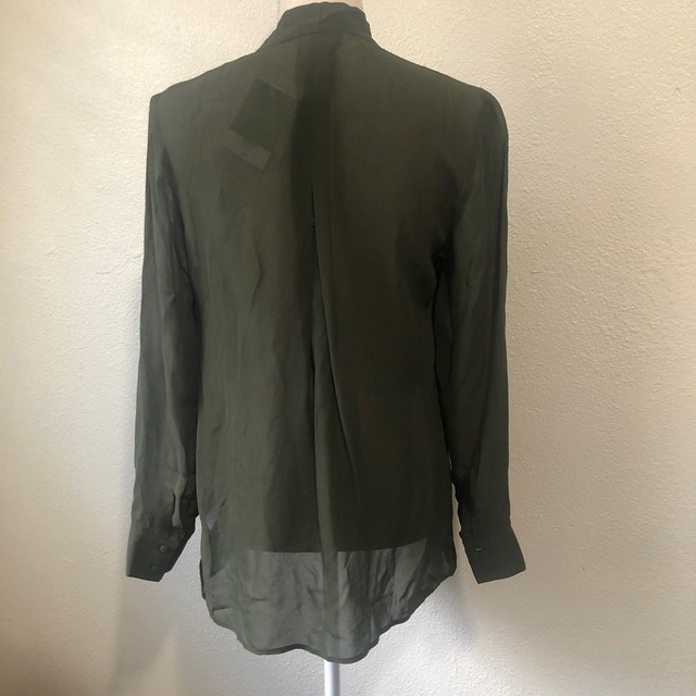olive green sheer shirt