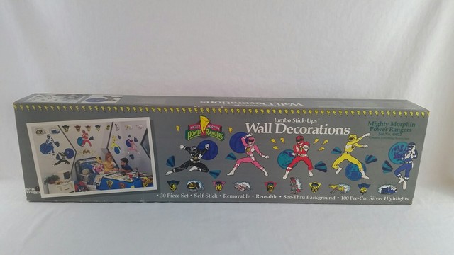 Mighty Morphin Power Rangers 1994 Jumbo Wall Stick Ups Decorations
