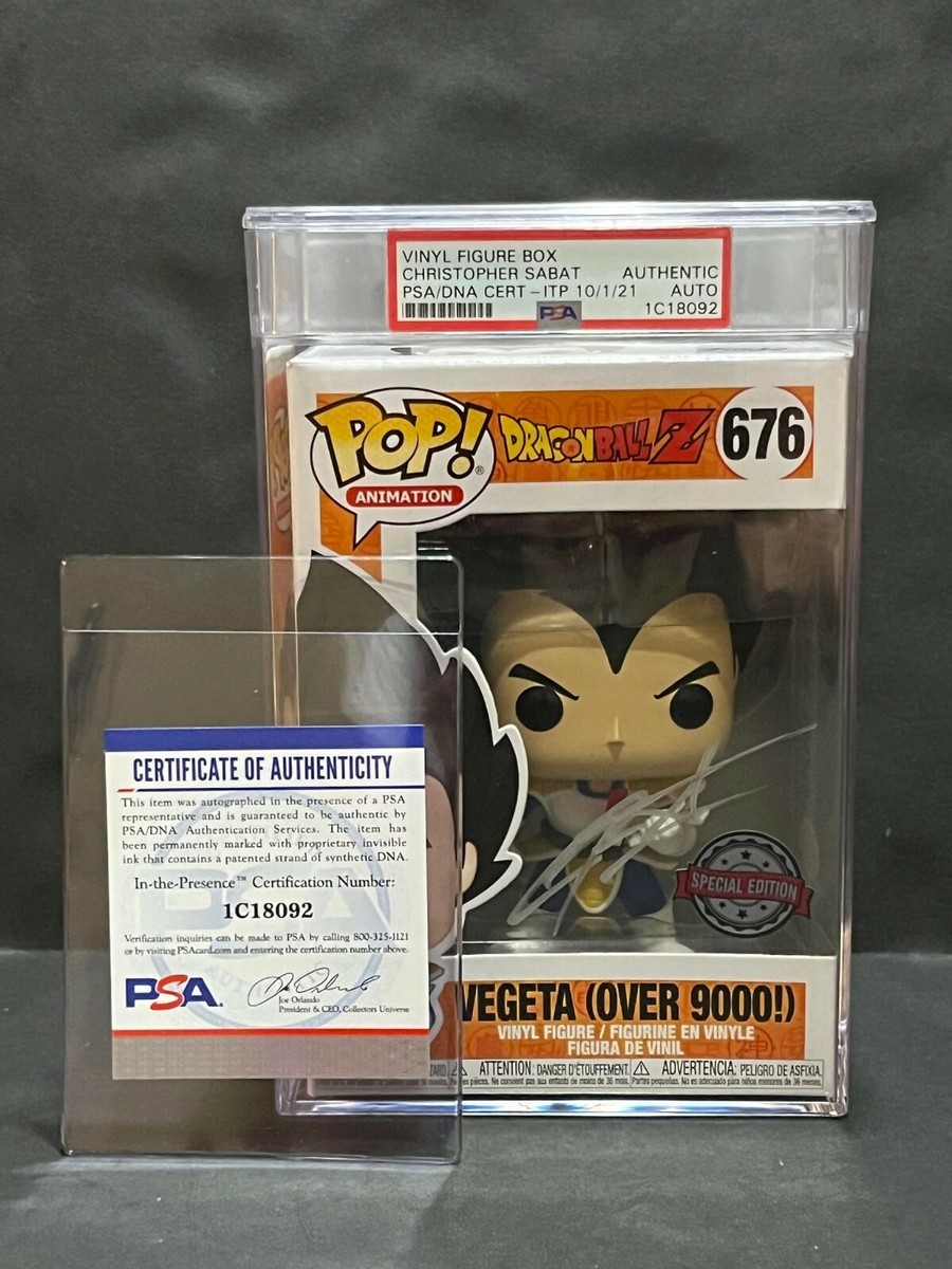 その他 PoP Funko Pop! DBZ: Vegeta Over 9000! - SIGNED by Chris Sabat