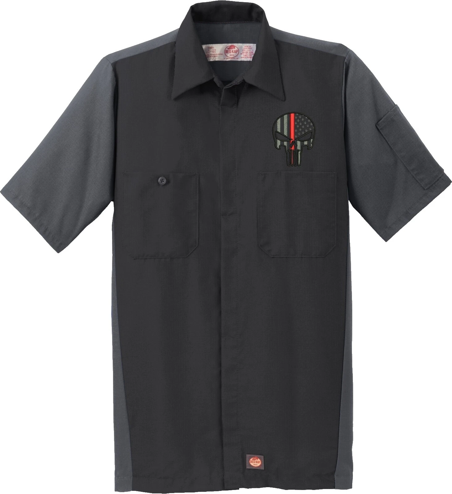 Botón Casual sólido Red Kap-Down Shirts for Men