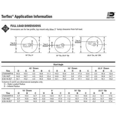 つる927ページ DexterDrogon Dexter 7000 lb Torsion Suspension Trailer Axle Beam 78