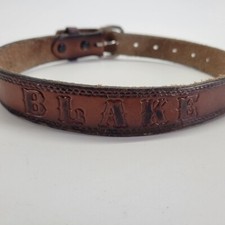 Blake Tooled Leather Belt 22 Western Cowboy Hat Boots Horseshoe Boys Toddler Vtg