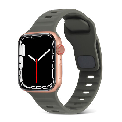 For Apple iWatch Ultra 9 8 7 SE 6 5 49mm Waterproof Silicone Sport Band Strap