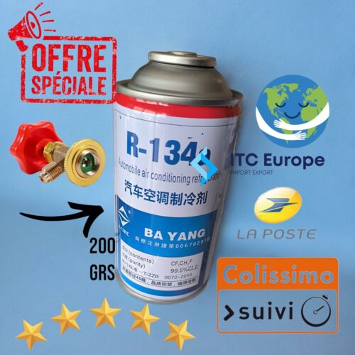 Recharge gaz clim auto,canette ,compatible R134a,R1234yf, +raccord m14 - Foto 1 di 2
