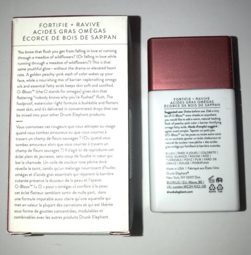 Drunk Elephant O-Bloos Rosi Glow Drops Fortify + Blush - 30ml / 1 oz. New In Box - Picture 4 of 24