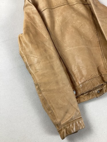 Vintage GAP Leather Trucker Jacket Biker Jacket Y2K Ladies’ Size M - Picture 22 of 24