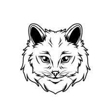 Cat Rendering Black Vinyl Decal Car Truck Window Laptop Notebook Tablet Tumbler